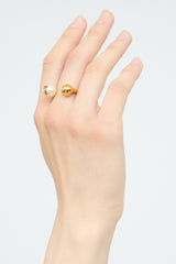 Saint Laurent Logo Pearl Ring