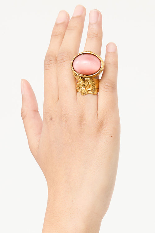 Saint Laurent Clair Rose Arty Ring