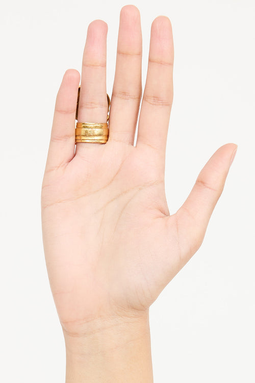Saint Laurent Clair Rose Arty Ring