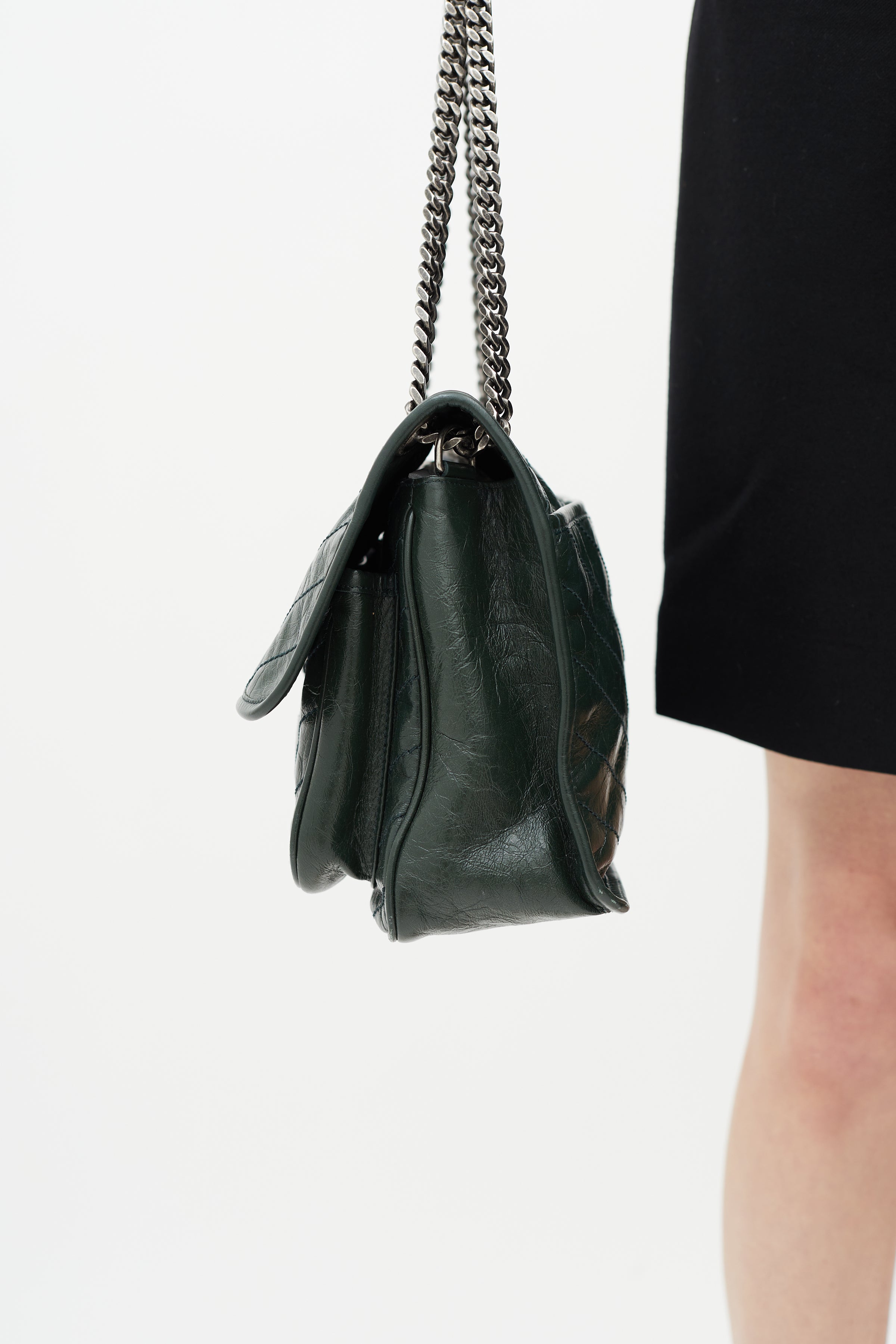 Saint Laurent // Green Niki Quilted Leather Bag – VSP Consignment