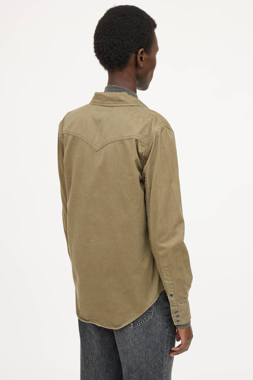 Saint Laurent Snap Button Up Shirt