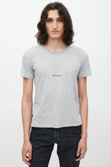 Saint Laurent Grey & Black Logo T-Shirt