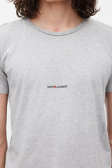 Saint Laurent Grey & Black Logo T-Shirt