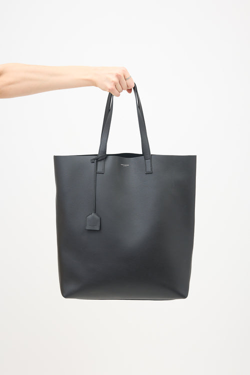 Saint Laurent Leather Bold Shopping Tote Bag