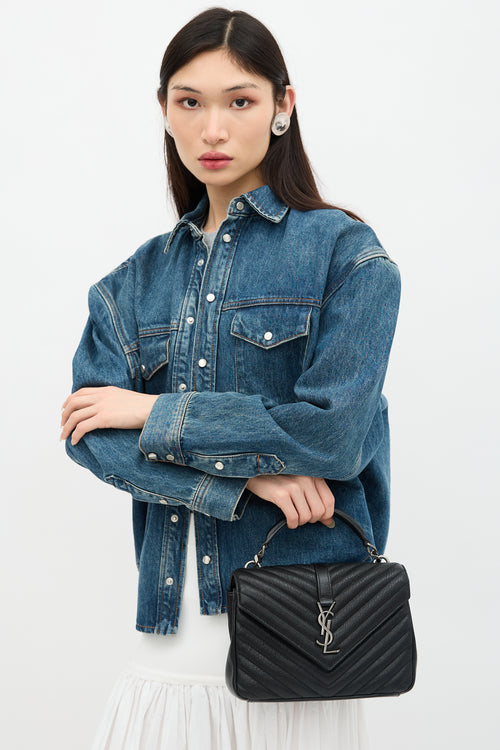 Saint Laurent Leather College Bag