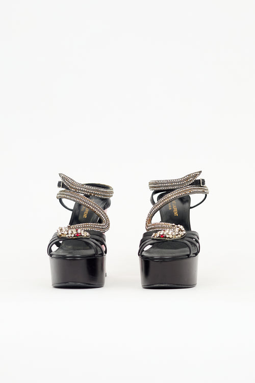 Saint Laurent Leather Embellished Heel