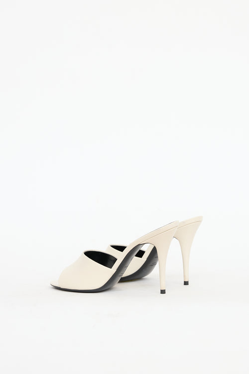Saint Laurent Leather Heeled La 16 Mule