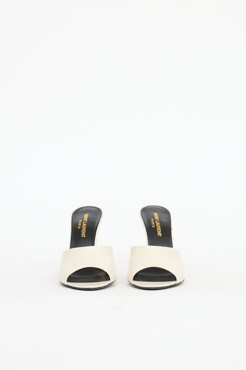 Saint Laurent Leather Heeled La 16 Mule