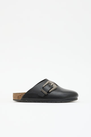 Saint Laurent Leather Jimmy Clog Mule