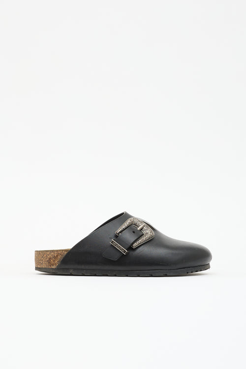 Saint Laurent Leather Jimmy Clog Mule