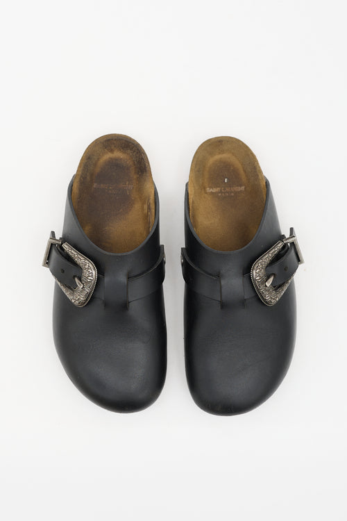 Saint Laurent Leather Jimmy Clog Mule