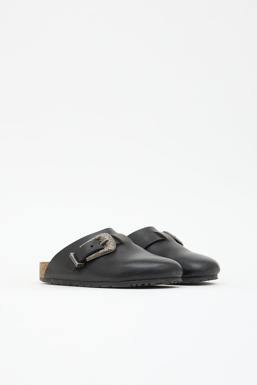 Saint Laurent Leather Jimmy Clog Mule