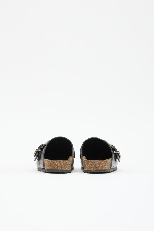 Saint Laurent Leather Jimmy Clog Mule