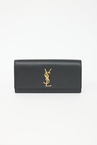 Saint Laurent Leather Kate Cassandre Clutch