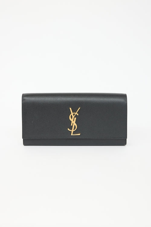 Saint Laurent Leather Kate Cassandre Clutch
