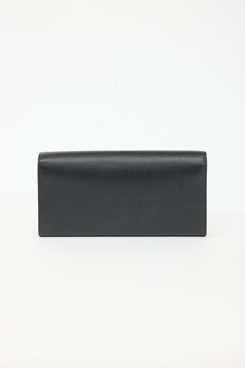 Saint Laurent Leather Kate Cassandre Clutch
