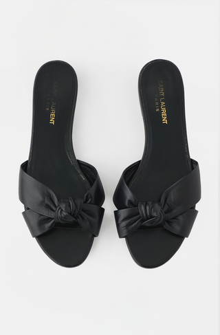 Saint Laurent Leather Knotted Bianca Sandal
