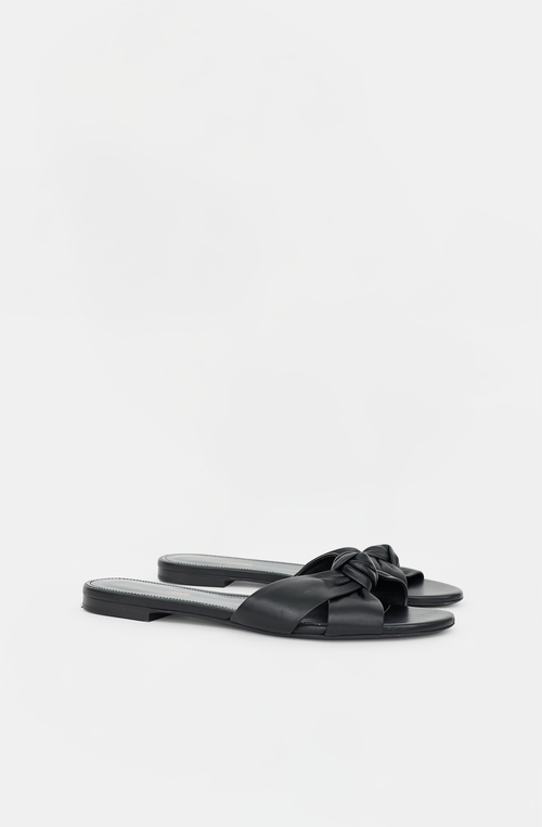 Saint Laurent Leather Knotted Bianca Sandal