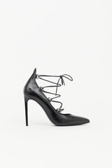 Saint Laurent Leather Thorn Lace Up Pump