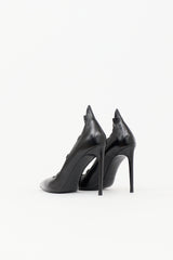 Saint Laurent Leather Thorn Lace Up Pump