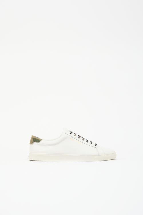 Saint Laurent Leather Low Top Sneaker