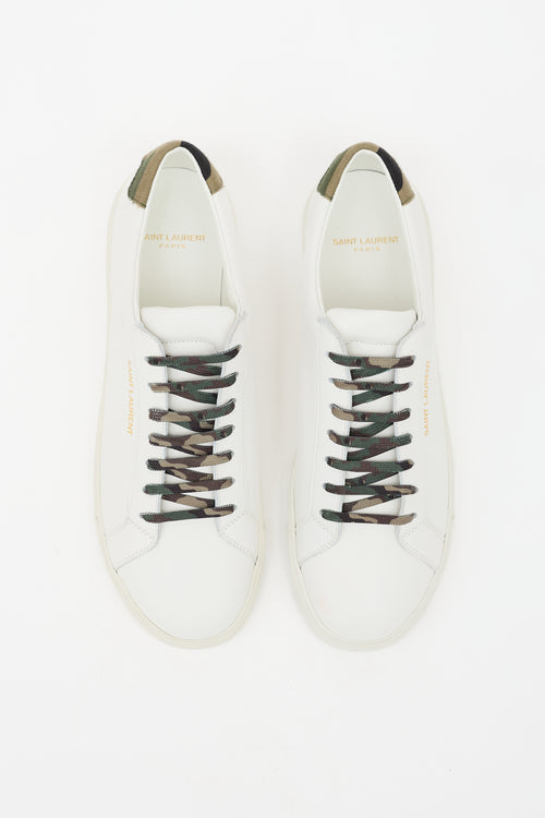 Saint Laurent Leather Low Top Sneaker