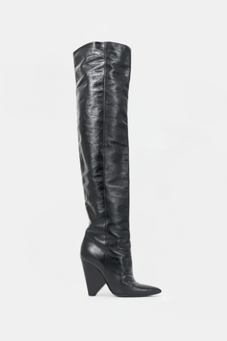 Saint Laurent Leather Niki Thigh Boot
