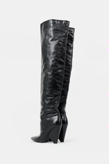 Saint Laurent Leather Niki Thigh Boot