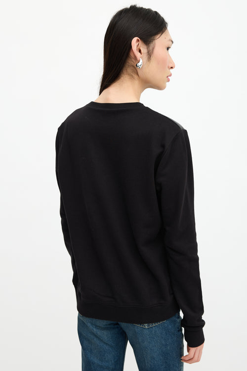 Saint Laurent Leather Panelled Sweater