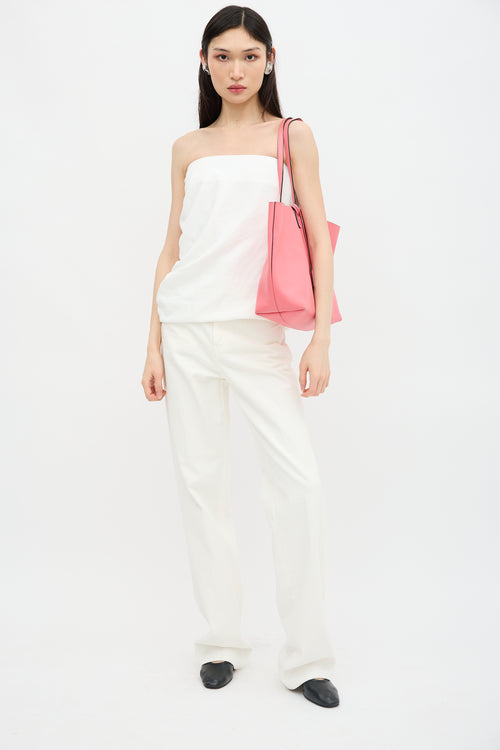 Leather Shopping Tote Bag