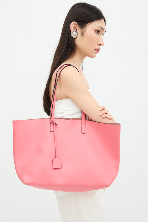 Leather Shopping Tote Bag