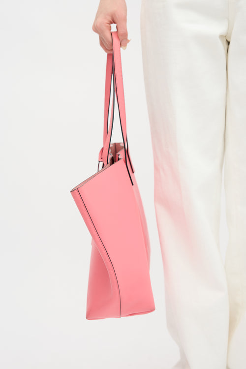 Leather Shopping Tote Bag