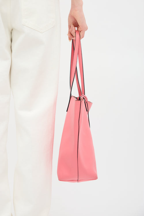 Leather Shopping Tote Bag