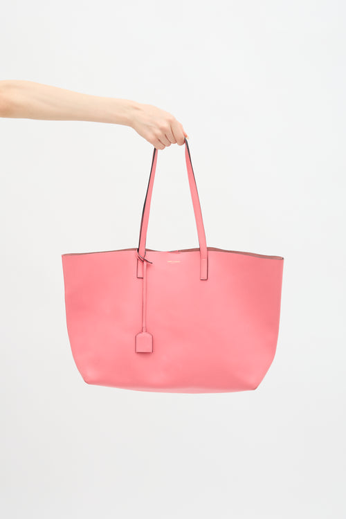 Leather Shopping Tote Bag