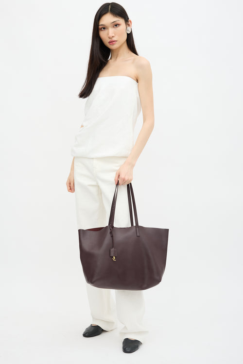 Leather Shopping Tote Bag