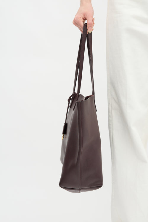 Leather Shopping Tote Bag