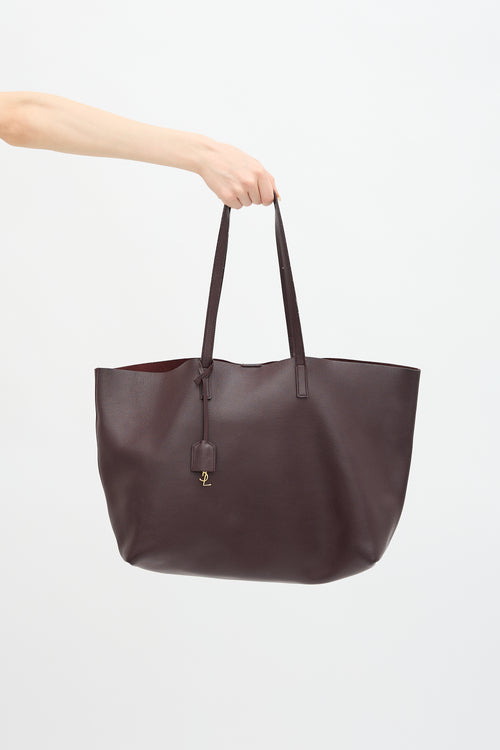 Leather Shopping Tote Bag