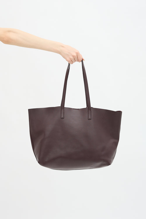 Leather Shopping Tote Bag