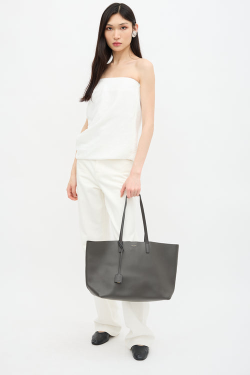 Leather Shopping Tote Bag