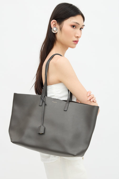 Leather Shopping Tote Bag
