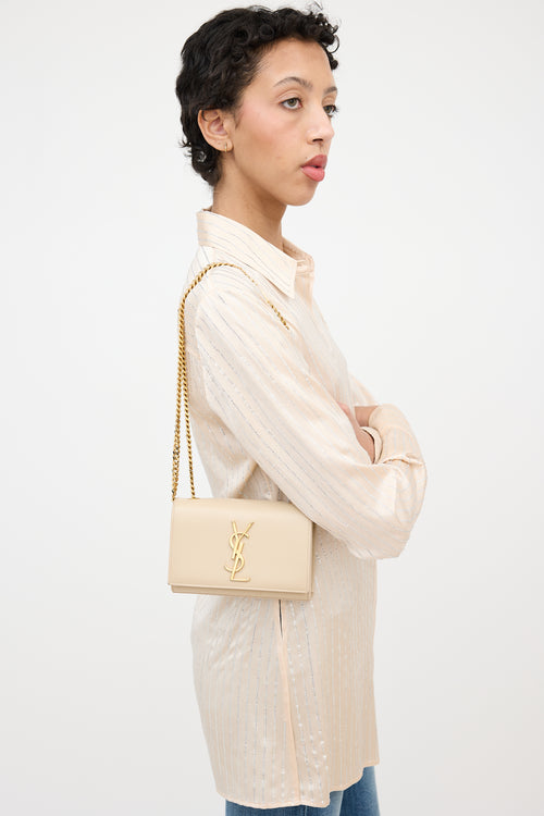 Saint Laurent Leather Small Kate Chain Bag