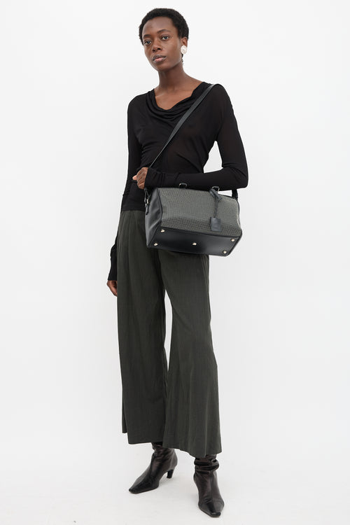 Saint Laurent Leather Studded Classic Duffle 6 Bag