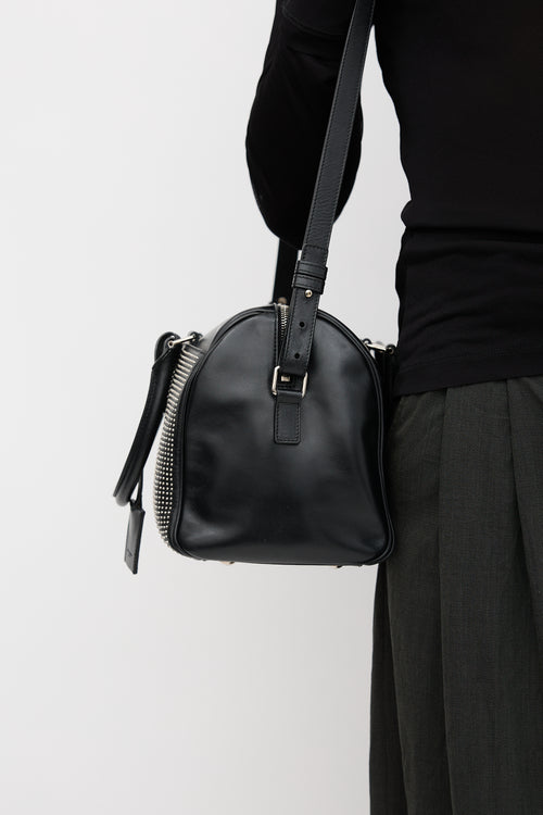 Saint Laurent Leather Studded Classic Duffle 6 Bag