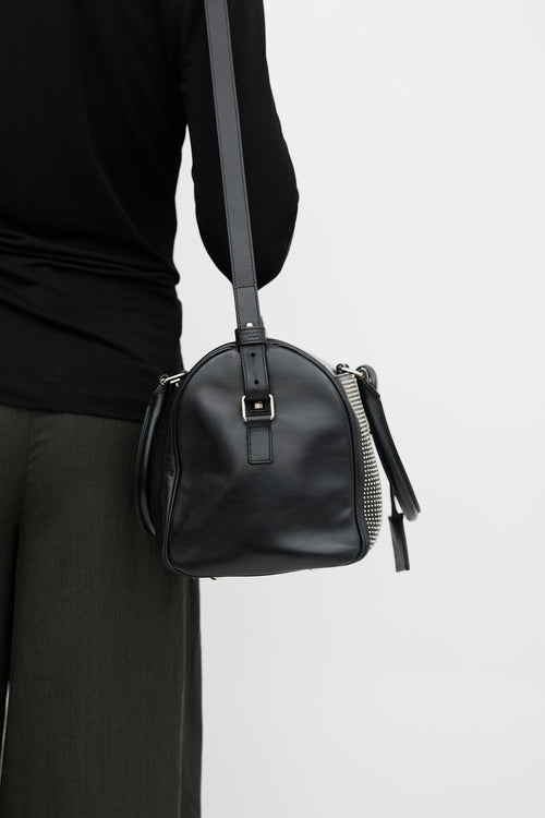 Saint Laurent Leather Studded Classic Duffle 6 Bag
