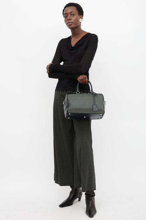 Saint Laurent Leather Studded Classic Duffle 6 Bag