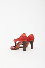 Saint Laurent Leather T-Strap Sandal