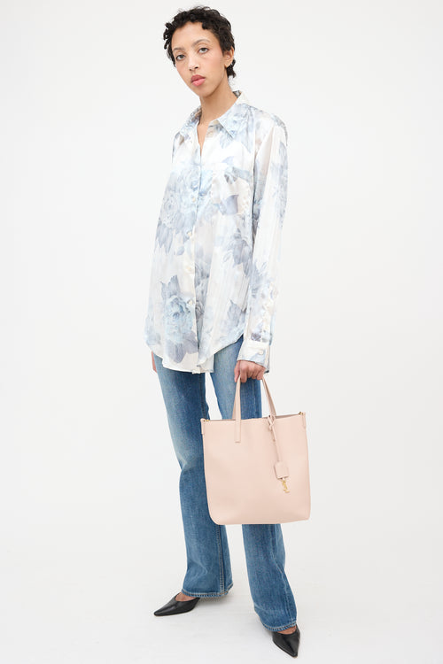 Saint Laurent Leather Toy Shopping Tote