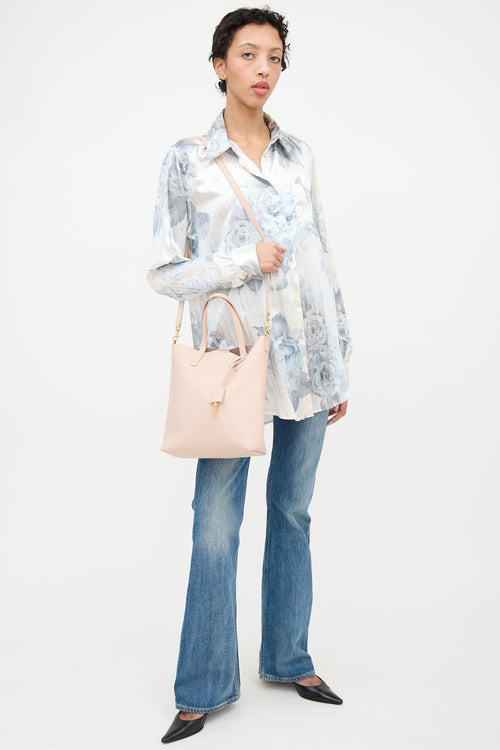 Saint Laurent Leather Toy Shopping Tote