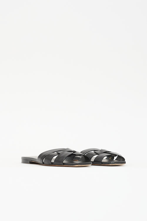 Saint Laurent Leather Tribute Sandal