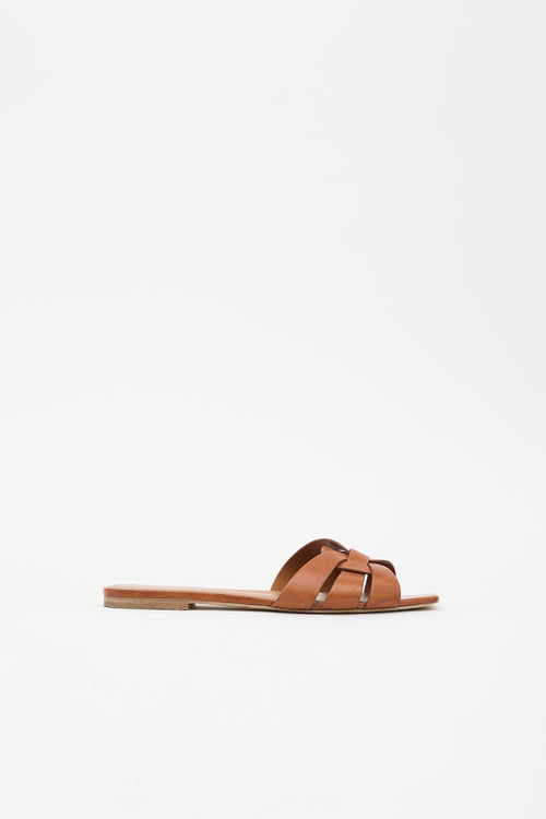 Saint Laurent Leather Tribute Sandal